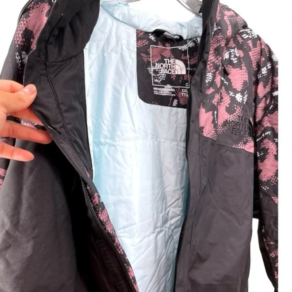 The North Face Snowboard Jacket Balfron XXL Black Pink Camo New